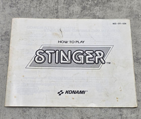 Konami Stinger NES Game Instruction Manual (Nintendo Entertainment System)
