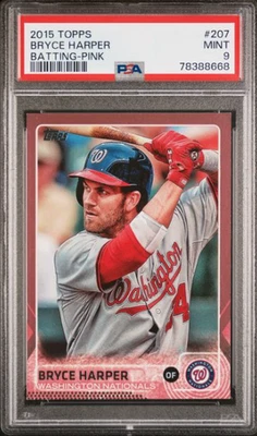 Bryce Harper 2015 Topps #207 rosa día de la madre/50 PSA 9 Foto 1 de 2