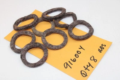 Qty 8 Indian 1946-53 Chief Front Wheel Brake Drum Felt Seals P/N 916004 NOS - Bild 1 von 4