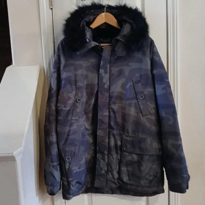 Y2K Vintage Fox Racing Deluxe Camo Hooded Parka Snowboarding Ski Jacket XL - Image 1 of 4