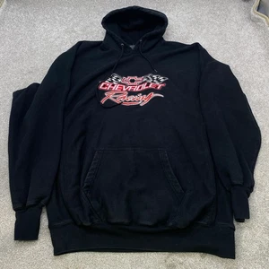 VTG Chevrolet Racing Hoodie Men's XL Black Embroidered Steve And Barry 6964 - Picture 1 of 10