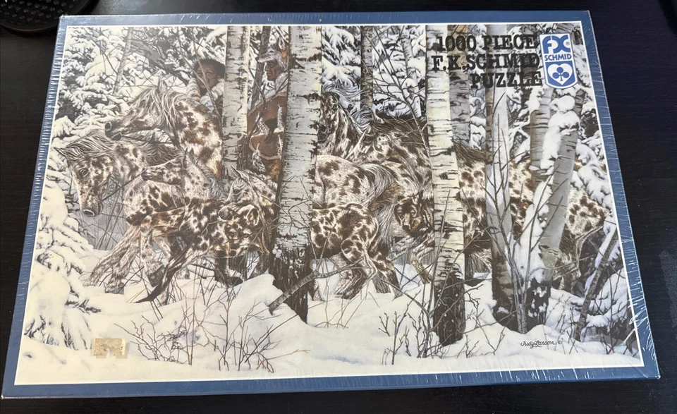 Rompecabezas de 1000 piezas FX Schmid de colección - En compañía de lobos - Nuevo Foto 1 de 1