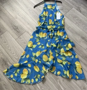 Forever Unique Dress with lemons on Size 12 New - Picture 1 of 3