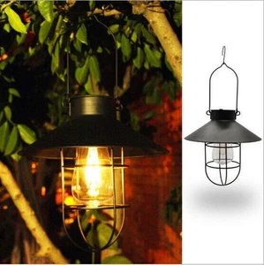 Large Solar Lantern Outdoor Hanging Light with Hook Retro Solar Lights - Picture 1 of 13