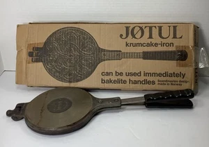 Jotul Norway Krumkake Pizzelle Cookie Maker Iron Heavy Clean In Box - Picture 1 of 9