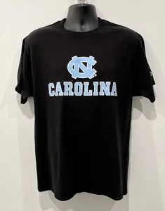 Vintage North Carolina - UNC - Black/Blue Logo Tshirt - Champion Brand - Size L - Picture 1 of 8