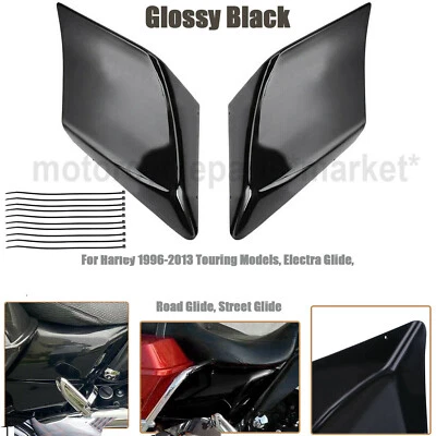 Cubierta lateral extendida estirada negra brillante para Harley 96-2013 Electra Road Glide Foto 1 de 4