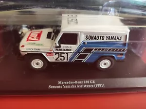 1/43, ALTAYA, ASISTENCIA RALLY MERCEDES BENZ 280 GE, SONAUTO YAMAHA , 1981. - Imagen 1 de 3