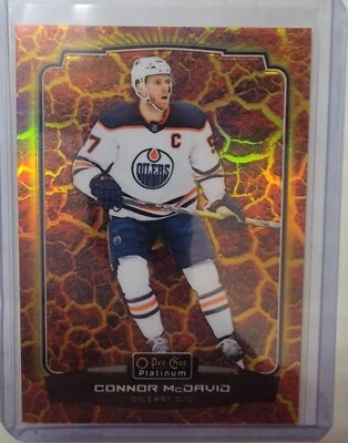 2022-23 OPC Platinum Hockey #97 Connor McDavid Hot Magma 032/499 - Image 1 of 2