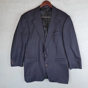 Ralph Lauren Polo University Club Blazer Mens 41R Jacket 100% Silk Navy Canada - Picture 1 of 13