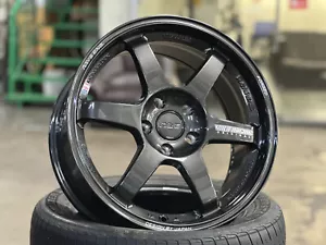New 17x8J AOW TE37 Flow Formed DGM (4 Wheel) 5x114.3 HONDA TOYOTA MAZDA LEXUS - Picture 1 of 12