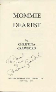 Crawford, Joan. (1905-1977)  "Mommie Dearest" - SIGNED TITLE PAGES - Picture 1 of 2