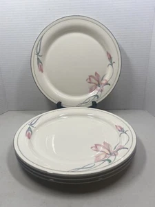 4 Lenox Chinastein Iris auf grau Essteller 10 3/4" Made in USA - eingestellt - Bild 1 von 5
