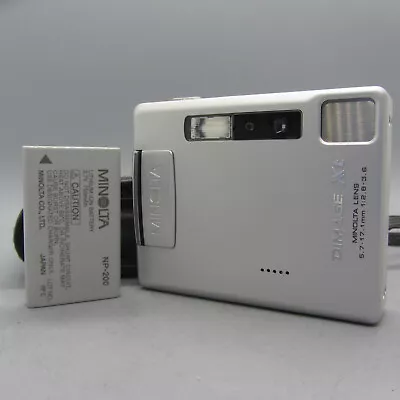 Minolta Dimage Xt 3.2MP Compact Digital Camera Silver Tested - Image 1 of 4