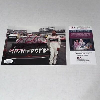 Neil Bonnett MOM N POPS RCR #31 signed VINTAGE 5x7 WINSTON CUP photo JSA COA - Image 1 of 3