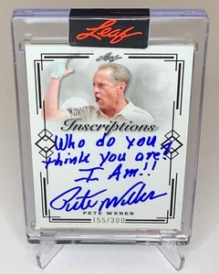 2023 Leaf Pete Weber Inscriptions Auto /300 Iconic Quote #IPW1 - Picture 1 of 2