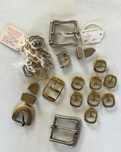 Posten 21 Metall Gürtelschnallen, Lederhandwerk, 1/2", 3/4", 1", 1 1/2" - Bild 1 von 7