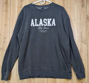 Alaska Sweatshirt Mens XL Gray Crew Neck Sweater Fifty Years Husko Crew Est 1974 - Picture 1 of 11