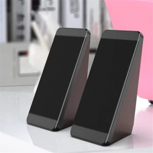 USB Wired Computer Speakers 2 Pieces PC Elevation Angle Horns for Laptop Desktop - Picture 1 of 8