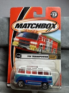 MJ7 Matchbox - 2002 ROW 1-75 - MB12 VW Transporter - Blue & White - Picture 1 of 7