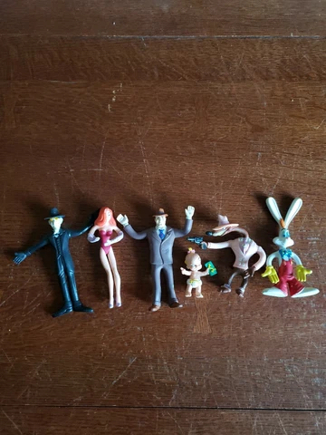Who Framed Roger Rabbit Flexies Posable Action Figure 6 lot set 1987 LJN Cover