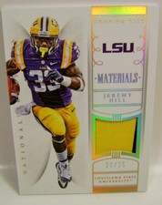 JEREMY HILL #20 /25 LSU MATERIALS PANINI NATIONAL TREASURES FOOTBALL 2015
