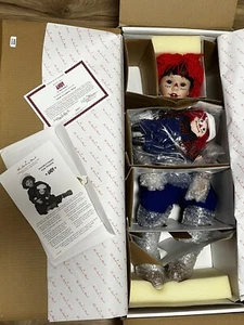 Danbury Mint Porcelain Doll by Kelly RuBert Raggedy Andy 22" 1996 NEW IN BOX - Picture 1 of 6