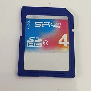 Vintage SP Silicon Power 4GB SD Card Y04GC Class 4 SDHC Memory Card - Picture 1 of 4