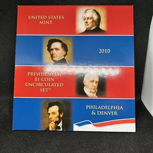 2010 P&D United States Presidential $1 Dollars Mint Sealed 8 Coin Unc Set - Picture 1 of 2