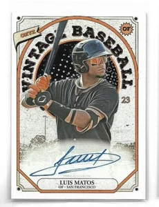 Luis Matos  2023 Vintage Onyx ON CARD auto  SAN FRANCISCO GIANTS - Picture 1 of 1