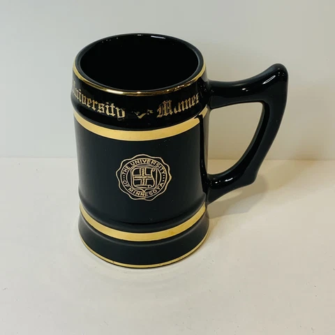 VTG 60s University Of Minnesota Ceramic Mug Stein Ardyth Arts NCAA Golden Gopher Cover