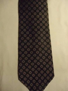 Corbata de seda Jos A Bank negro carbón rojo plata cuadrados 61" - Imagen 1 de 2