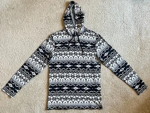 NWT Pac Sun Hoodie Aztec Winter Pullover Tribal On The Byas Pocket Surfer M Med - Picture 1 of 5