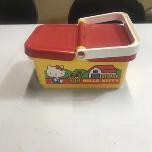 Hello Kitty Picnic Basket Sanrio CBS Toys Vintage 1983 Made In USA - Picture 1 of 6