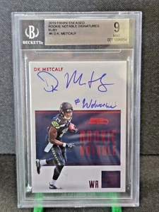 2019 Panini Encased Notable Signatures /9 SSP DK Metcalf 1/1 RARE RC "Wolverine" - Picture 1 of 6