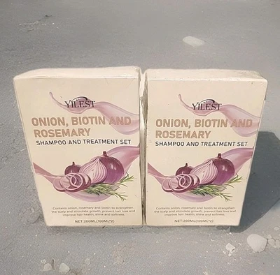 Set de champú y tratamiento de biotina y romero de cebolla. Pack de 2! 100 ml Ea. ¡Envío gratis! Foto 1 de 4