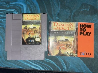 Dungeon Magic: Sword of the Elements (Nintendo NES 1989) - Cart + Manual [WORKS] - Image 1 of 2