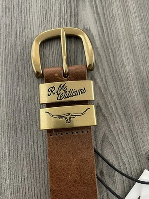 RM Williams Drover Belt Caramel 100% Australian Leather 32 Inch brown gold  - image 1 of 3