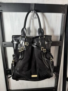 Burberry Black Leather & Sude Lynher Bridle Tote, Expansive, Mint, Barely Worn!! - Picture 1 of 5