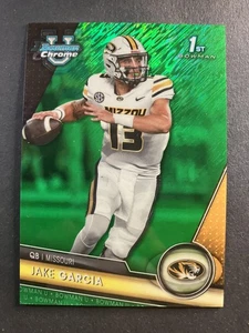 2023 Bowman University Chrome #99 Jake Garcia Green Shimmer Refractor #/99 - Picture 1 of 2