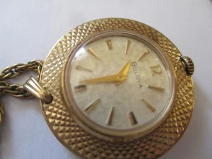 Bulova Swiss Pendant Chain Watch 24" Not Running - Picture 1 of 6