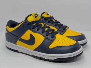 6.5Y - Nike Dunk Low (GS) 'Michigan', Varsity Maize Midnight Navy - CW1590-700 - Foto 1 di 12