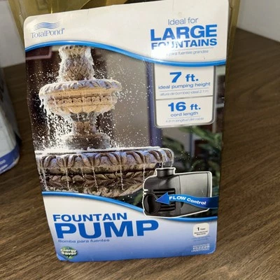 Bomba de fuente de agua Totalpond 52228 500 GPH 7 pies máx. negra funcionamiento silencioso Foto 1 de 4