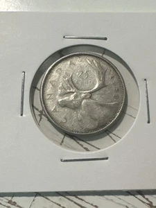 1959 Canada 25 Cents – Queen Elizabeth II – 80% Silver Quarter - Bild 1 von 2
