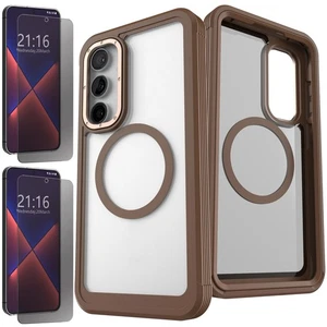 For Samsung S24/Plus/Ultra/FE 5G Case Hard Rugged Cover /Tempered Glass Privacy - Picture 1 of 34