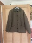 J.O Field Green Herringbone Wool  Country Hunting Jacket Padded Quilted Size 16