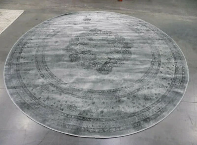 GREY / MULTI 8' X 8' Round Stained Rug, Reduced price 1172560414 VTG158-770-8R - Image 1 of 3