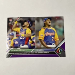2023 Topps NOW WORLD BB CLASSIC WBC-23 SANTANDER LUIS GARCIA VENEZUELA PURPL /25 - Picture 1 of 2