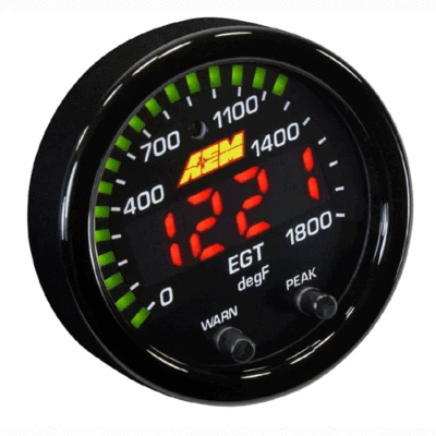 AEM 30-0305 X-Series Exhaust Gas Temperature EGT 0-1800F/0-1000C Gauge 52mm - Image 1 of 4
