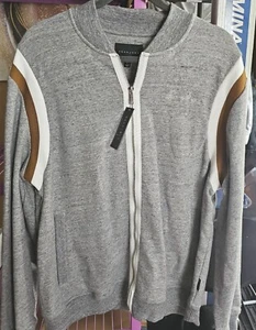 Suéter Sean John Gris Cremallera Completa Grande - Imagen 1 de 6